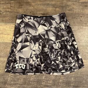 TCU Nike Dri Fit Women Gray Black UV Victory Standard Fit Skort Size Small NWT